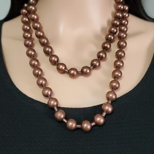 dom Heavy Copper Bead Necklace